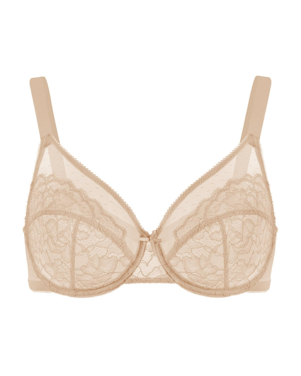 HSIA Minimizer Bras for Women Enchante Full Coverage Underwire Bras Plus Size Lifting Floral Lace Bra for Heavy Breast Warm Beige