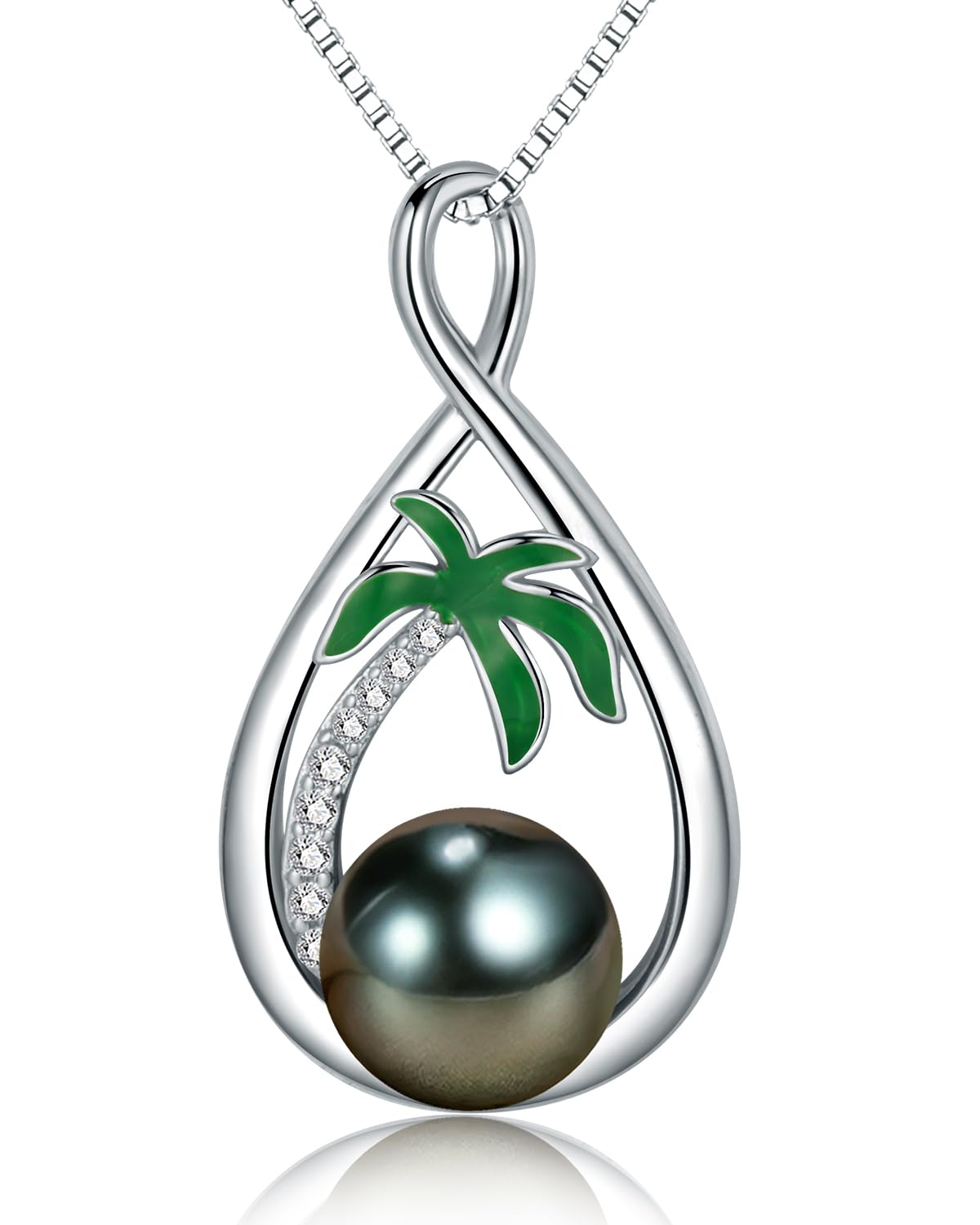 NONNYL Birthday Gifts for Women Wife Gift Anniversary,Tahitian Pearl Necklace, Mothers Day Gifts for Mom Wife Women Jewelry Gift, Christmas Valentine's Day for Her (Tahitian Black Pearl)