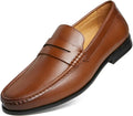 Journey West Mens Dress Shoes Slip on Penny Loafers for Men Tan 8.5