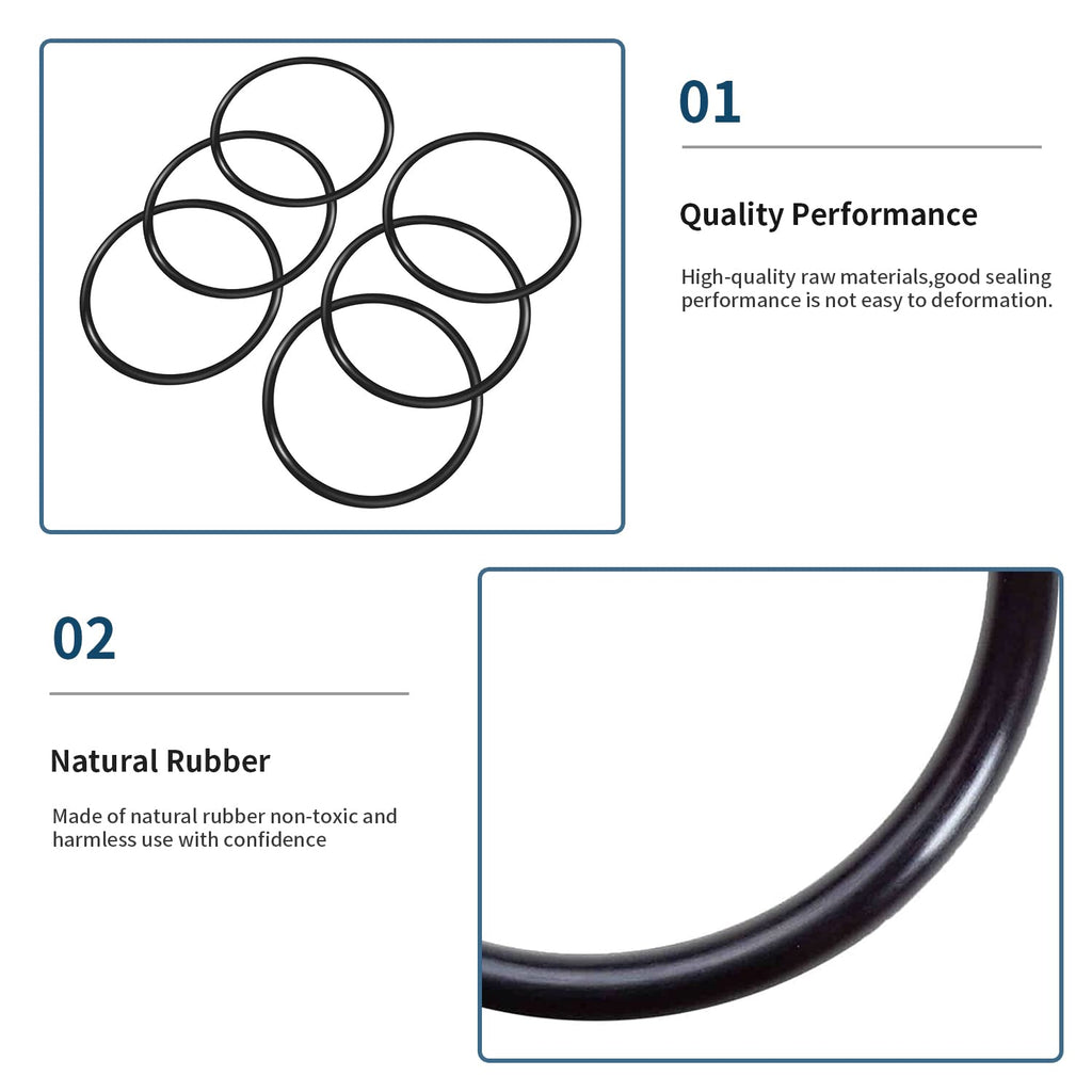 O-Rings for GE TM 2.5 Inch Water Filters Compatible with GXWH20F/ GXRM10/ GX1S01R (6 PCS)