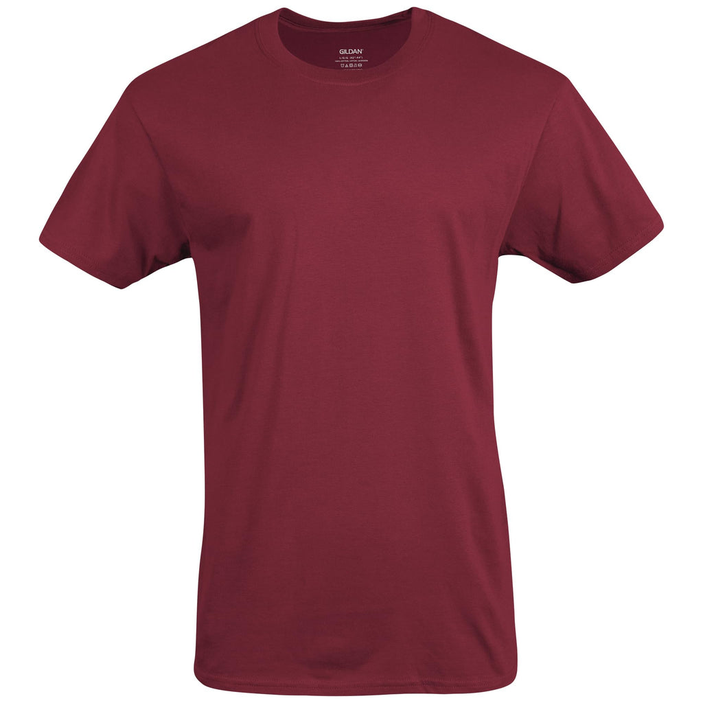 Gildan Men's Crew T-Shirts, Multipack, Style G1100, Navy/Charcoal/Cardinal Red (5-Pack), Large