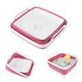 GIMWA Collapsible Wash Basin for Baby Bottles - 2.4 Gallons Portable Dish Basin for RV Camping Sink, Space-Saving Dish Tub For Bottle Washing (Viva Magenta)