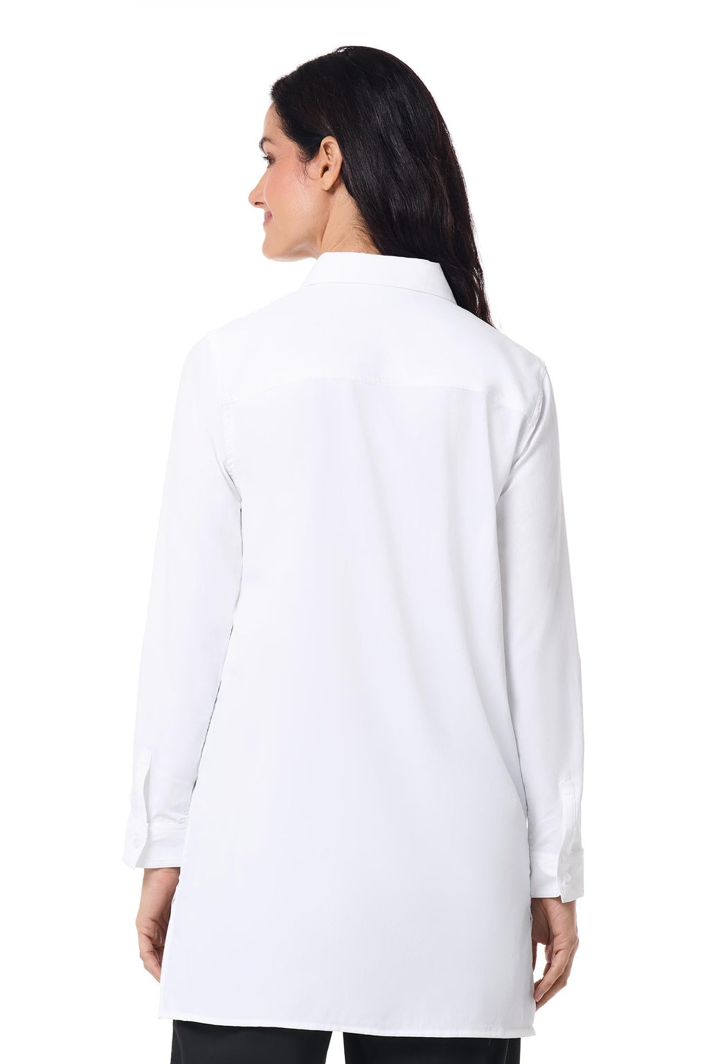 Coolibar Women's Tunic Long Sleeve Shirt - UPF 50+ Sun Protection - Santorini in White
