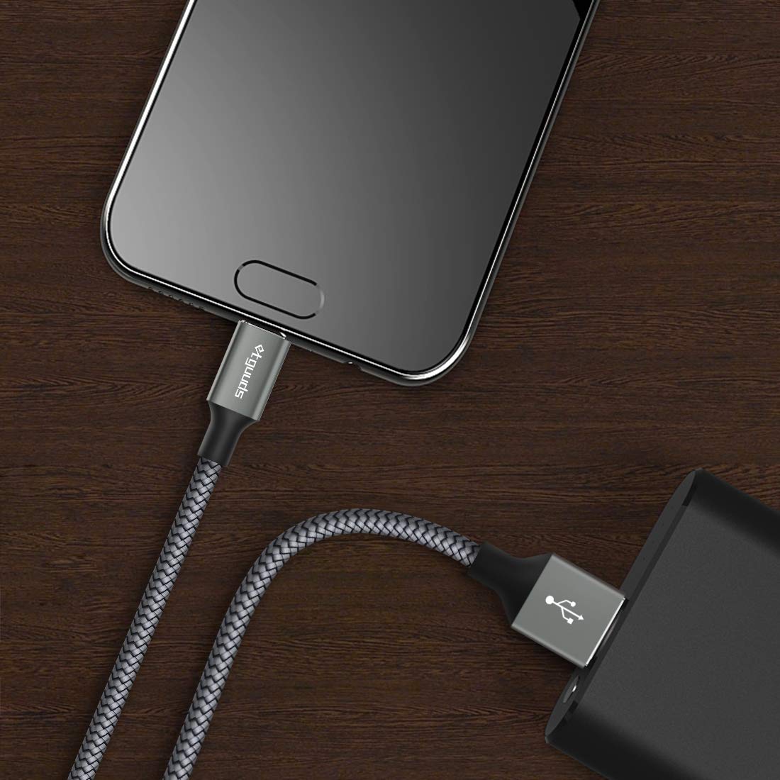 etguuds USB to USB C Cable 3ft, 2-Pack USB A to Type C Charger Cord Fast Charging for Samsung Galaxy A17 A16 A15 A26 A36 A56, S25 S24 S23 S22 S21 S20 S10 Note 20, for iPhone 17 16 15, Moto, Gray