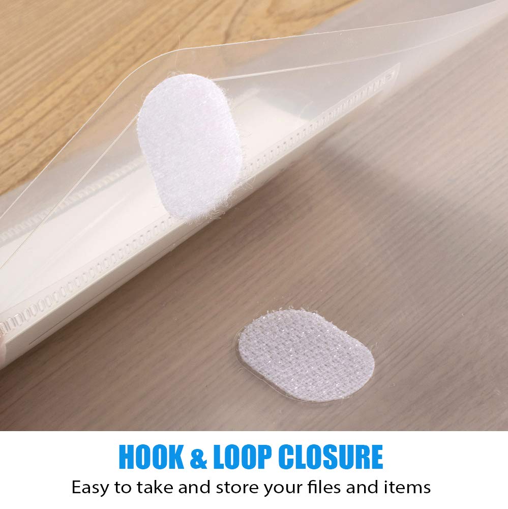 Sooez 10 Pack Plastic Envelopes File Folders, Clear Folder for Document US Letter A4 Size Poly Envelopes with Label Pockets for School Home Work Office Organizer, Clear