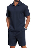COOFANDY Men's Summer Outfits Short Sleeve Tracksuit T Shirt & Shorts Sets 2 Pockets Oversize Two Piece for Casual Daily