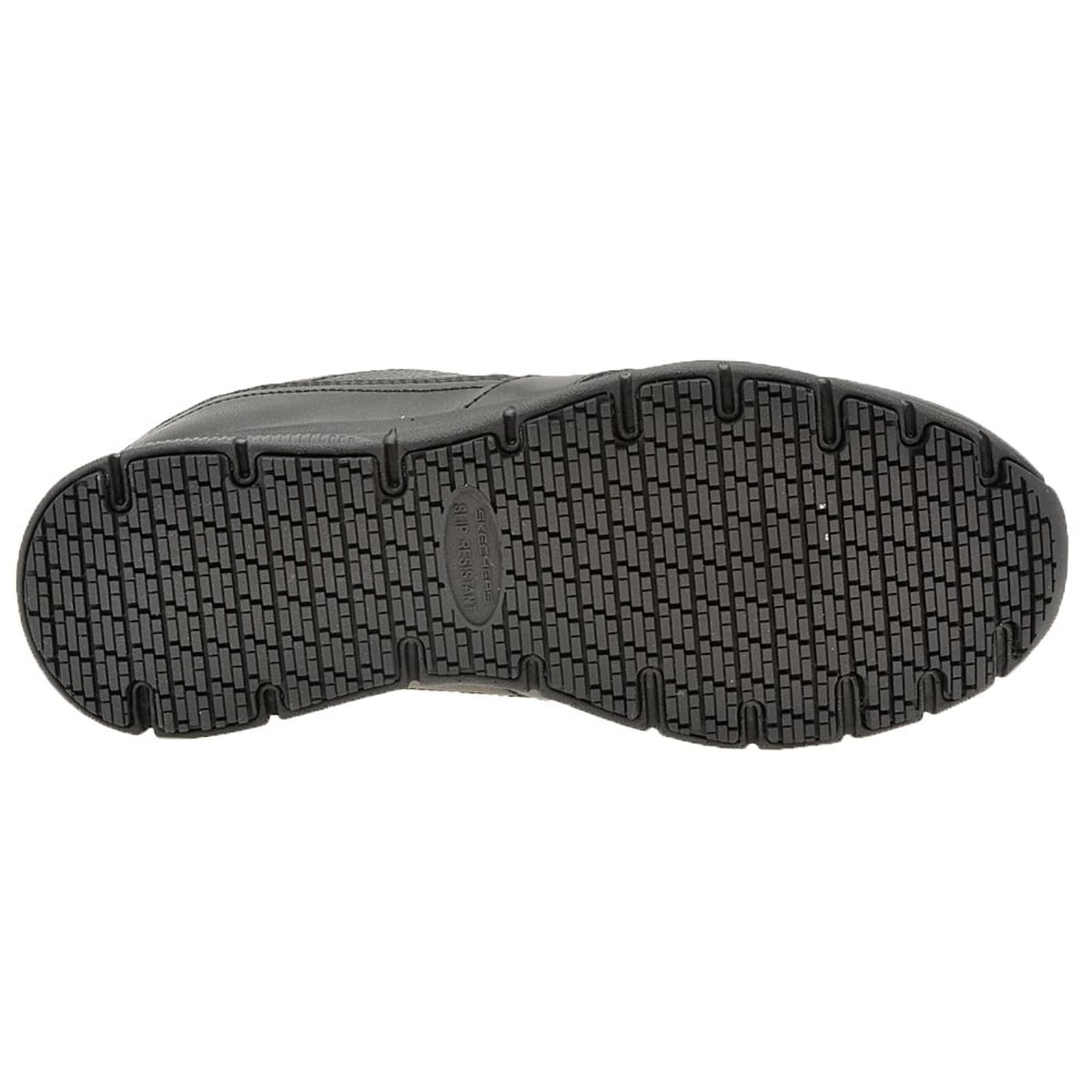 Skechers womens Nampa-wyola Food Service Shoe, Black Polyurethane, 11 Wide US