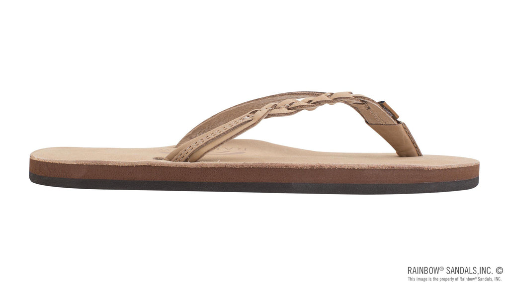 Rainbow Sandals Women's Flirty Braidy Sierra Brown Sandal Ladies Large (7.5-8.5 Women US)