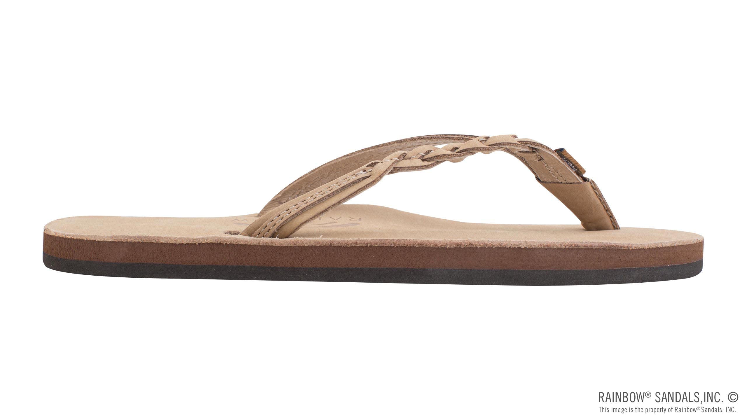 Rainbow Sandals Women's Flirty Braidy Sierra Brown Sandal Ladies Large (7.5-8.5 Women US)