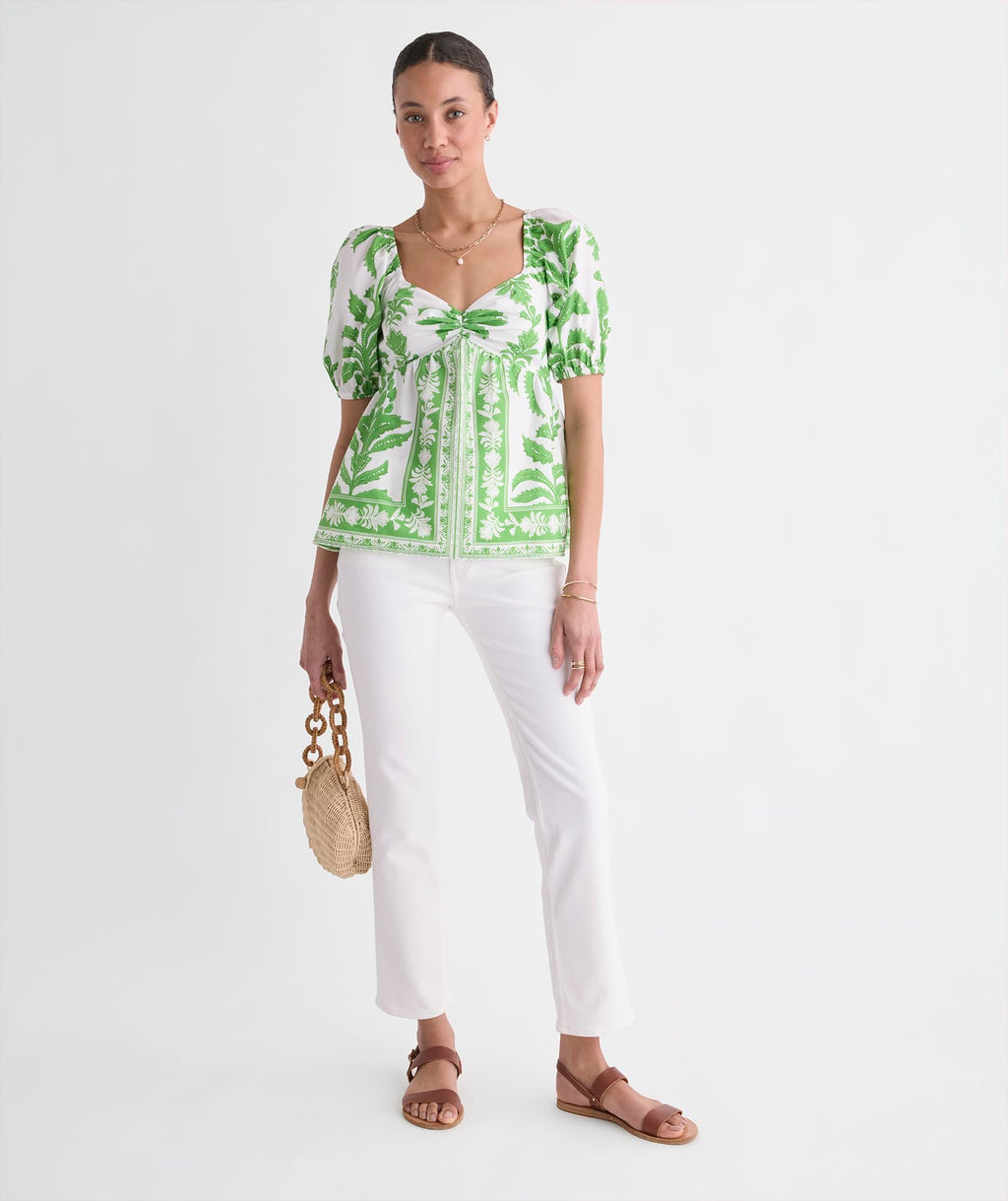 vineyard vines Sally Top, Pineapple Palm Print, XS