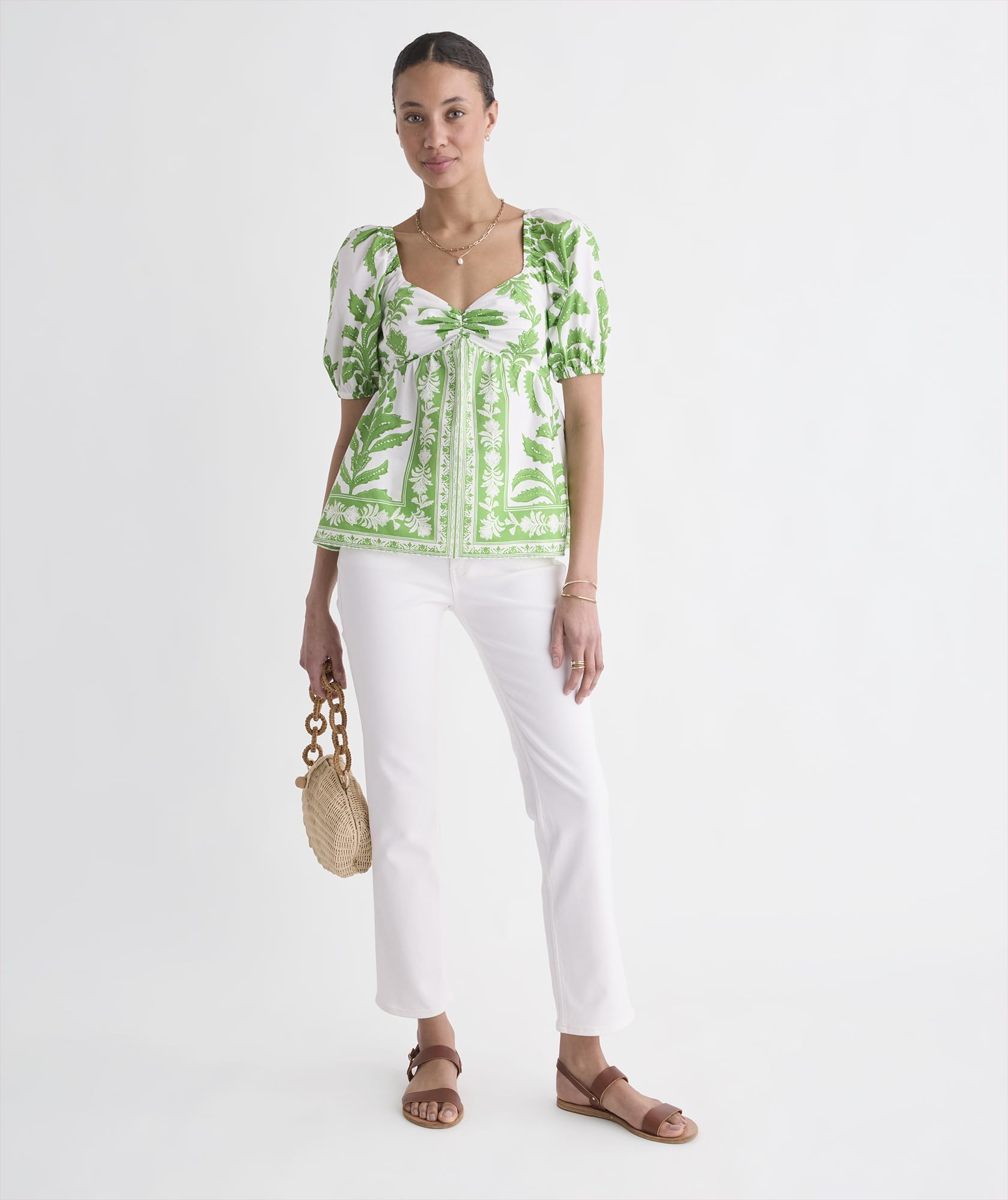vineyard vines Sally Top, Pineapple Palm Print, XS