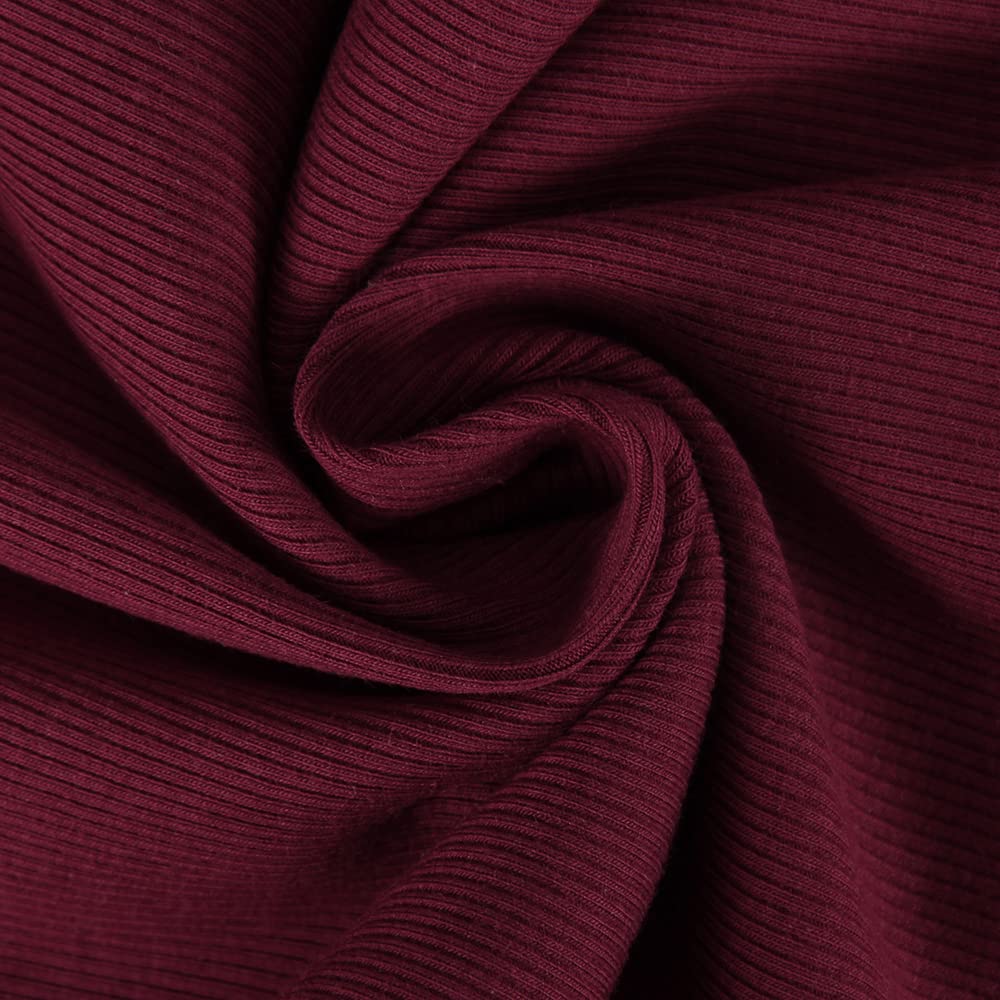 GEMBERA Womens Sleeveless Racerback High Neck Basic Ribbed Knit Fitted Tank Top Burgundy L