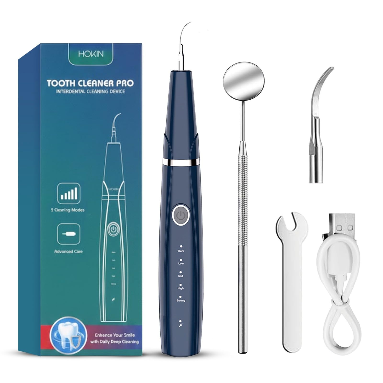 HOKIN Plaque Remover Dental Care Kit Teeth Cleaning Tool Dental Care Kit Tooth Filling Repair Set Stainless Steel Dental Tools for Men Women Kids and Pet Care (5)