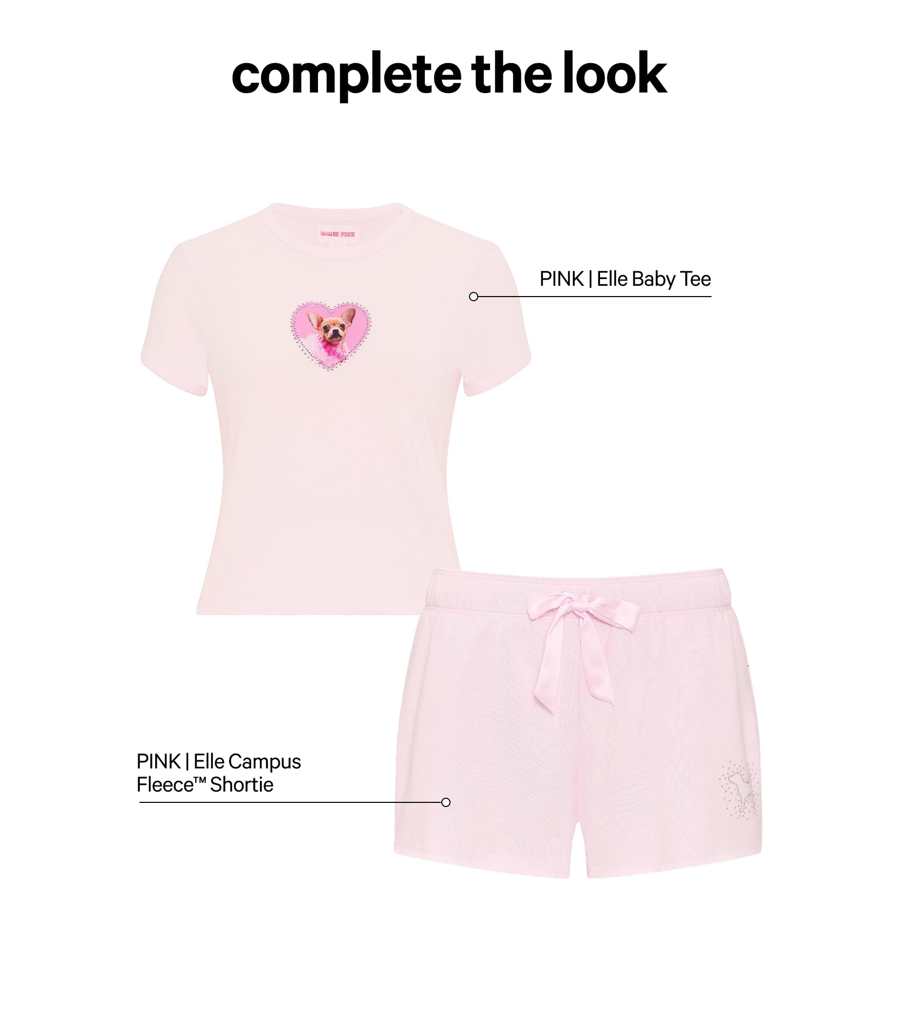 Victoria's Secret Pink | Elle Campus Fleece™ Shortie, Pink Tulip, M
