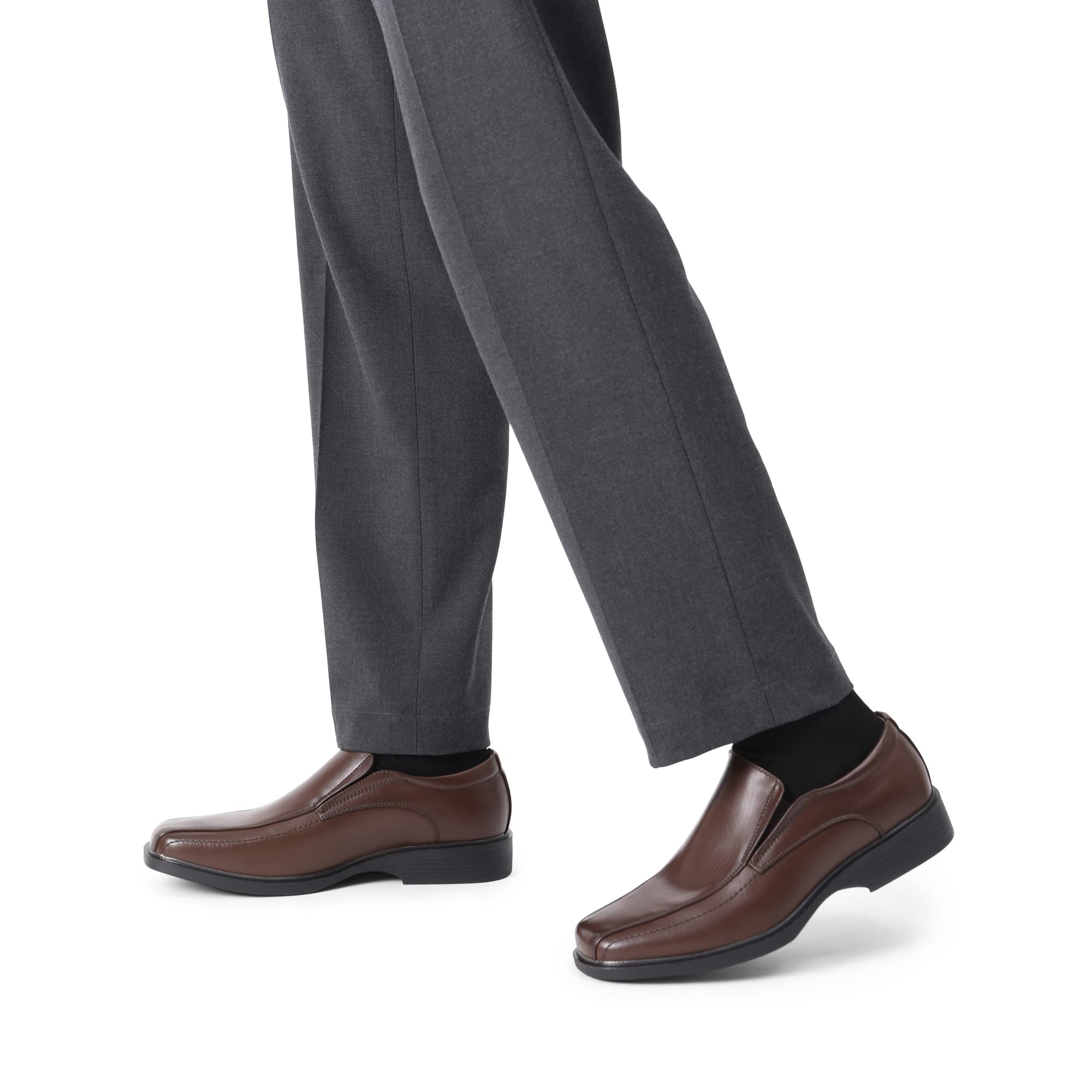 Bruno Marc Men's Square Toe Dress Loafers Shoes,Size 10.5,5-Dark Brown,CAMBRIDGE-05