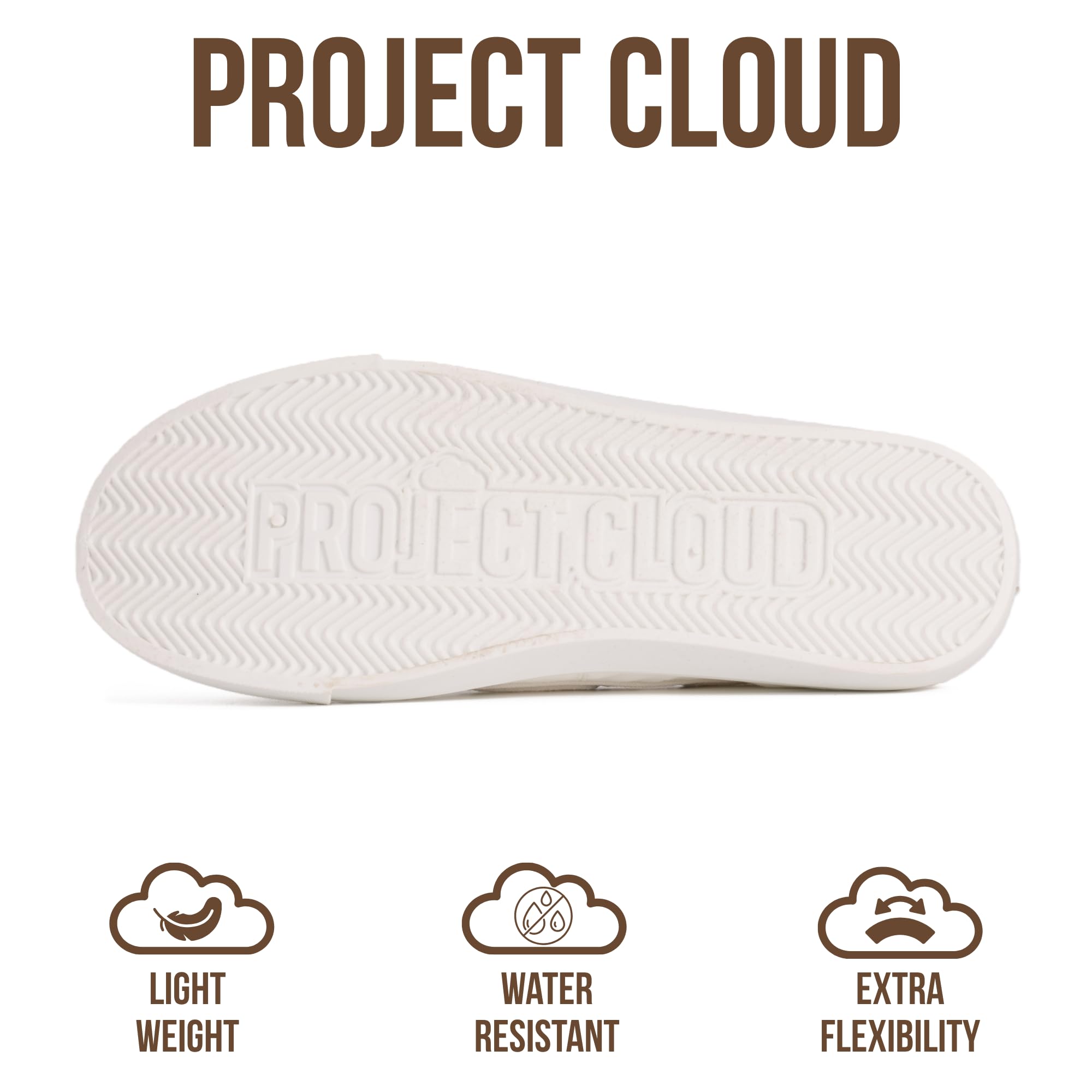 Project Cloud Canvas Sneakers for Women - Memory Foam Slip On Shoes Women Footwear - Lightweight and Non Slip Fashion Sneakers (Seasalt, WHITCVS,8M)