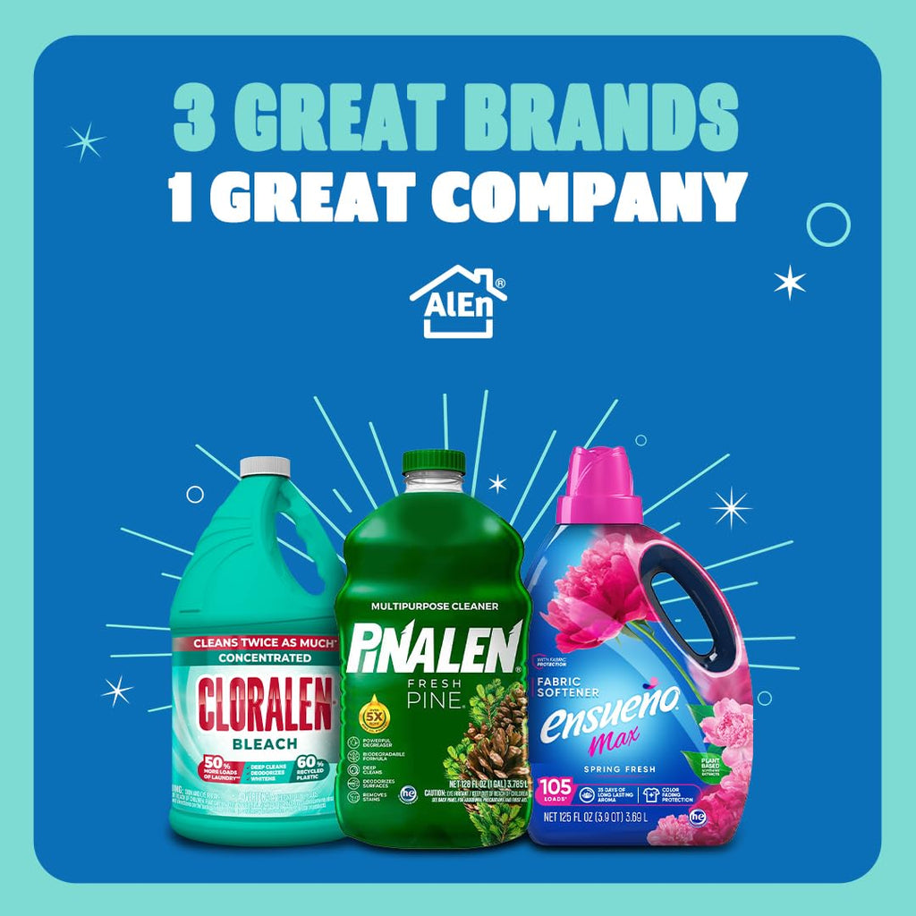 Cloralen Household Cleaning Liquid Bleach - 32.12 fl oz - 3-in-1 Multipurpose Cleaner for Laundry, Bathroom & Kitchen - Deodorizes, Whitens & Deep Cleans
