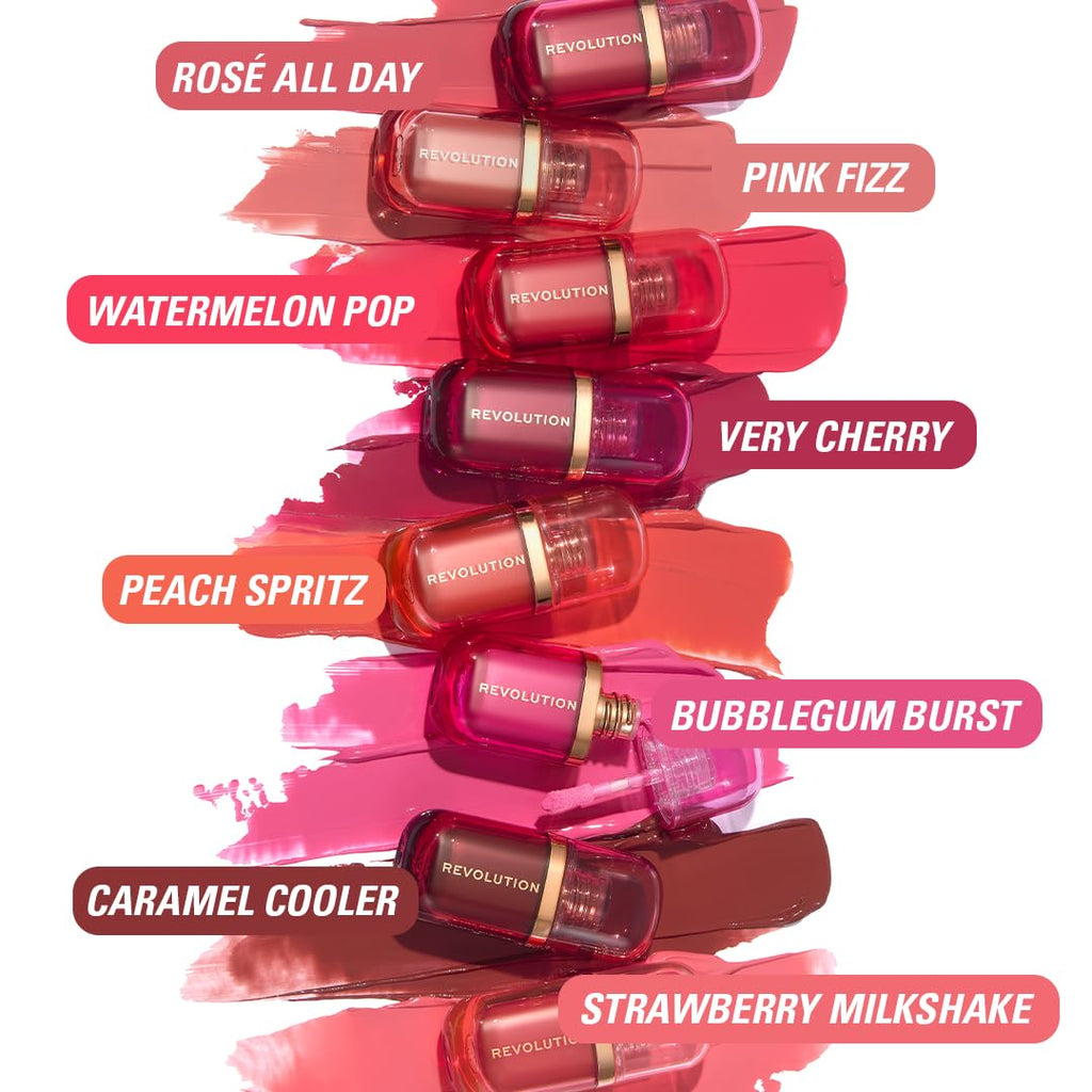 Revolution Beauty London, Superdewy Liquid Blush Burst, Buildable Color for Cheek, Serum Formula with Peptides & Hyaluronic Acid, Vegan & Cruelty-Free, Very Cherry Berry, 0.14 oz