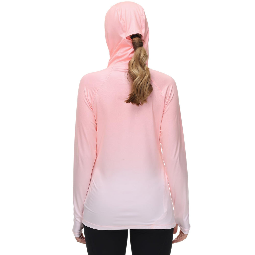 BASSDASH Women's Fishing Hoodie Shirt with Face Mask Thumb Holes UPF 50+ FS23W