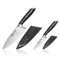 Cangshan ALPS Series 502797 German Steel Forged 2-Piece Starter Set with Sheaths, Black