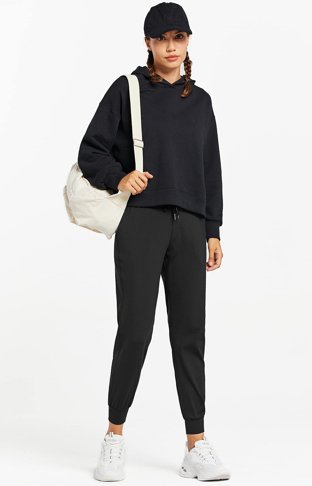 Libin Women's Joggers Pants Athletic Sweatpants with Pockets, Black M