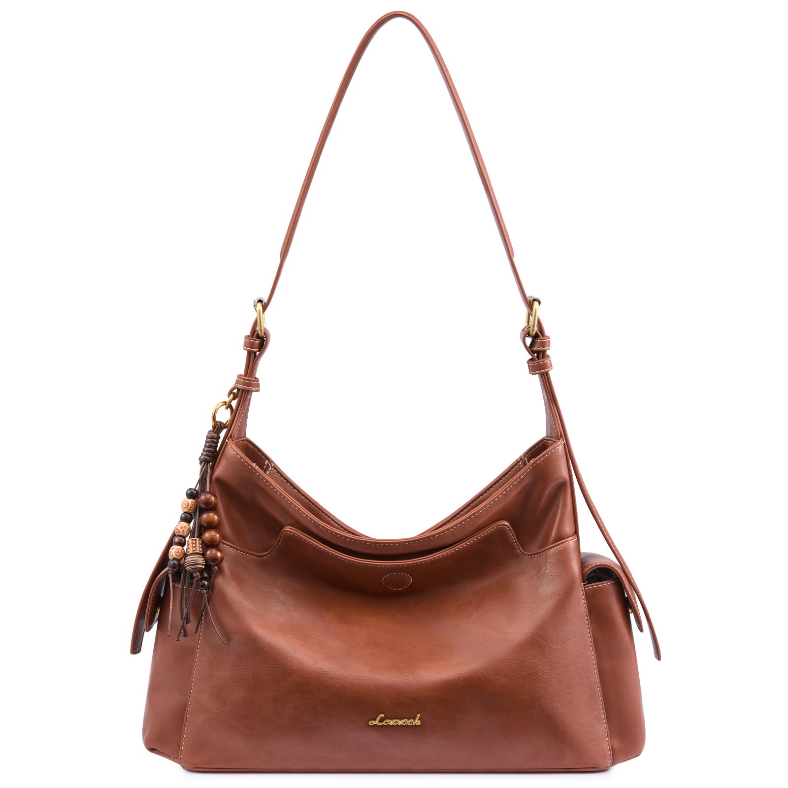 LOVEVOOK Hobo Purses for Women,Soft Faux Leather Crossbody Purse with Tassel Charms,Women's Shoulder Handbags for Daily