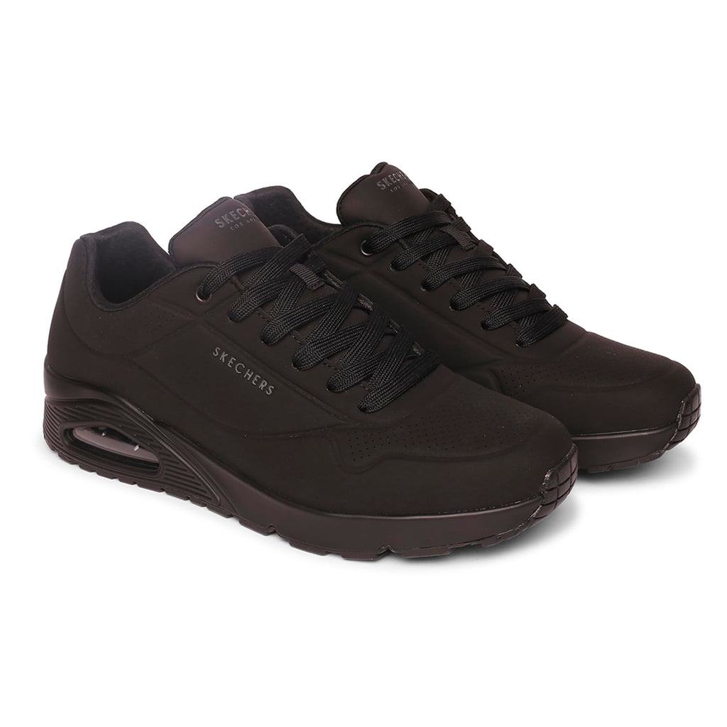 Skechers Men's Uno-Stand on Air Oxford, Black/Black, 11