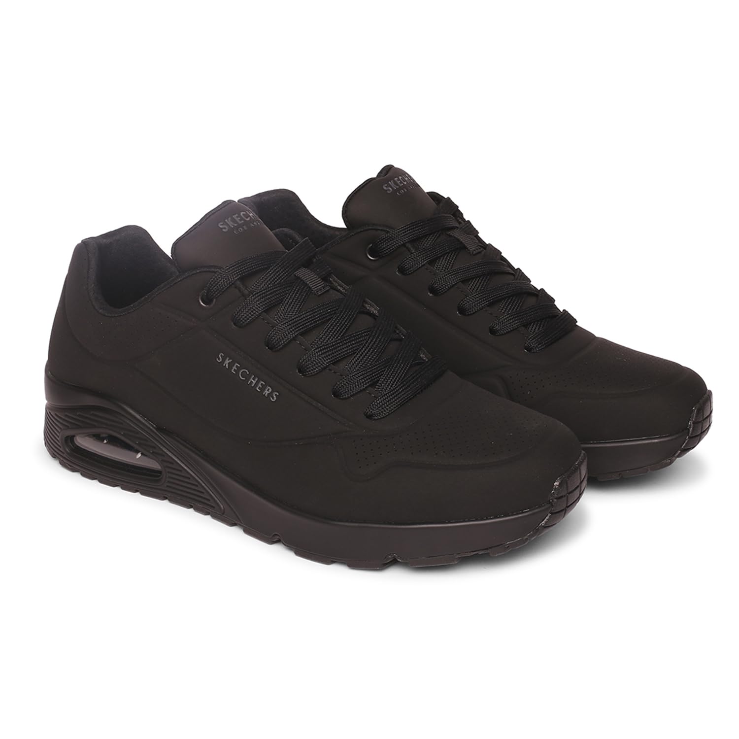 Skechers Men's Uno-Stand on Air Oxford, Black/Black, 11