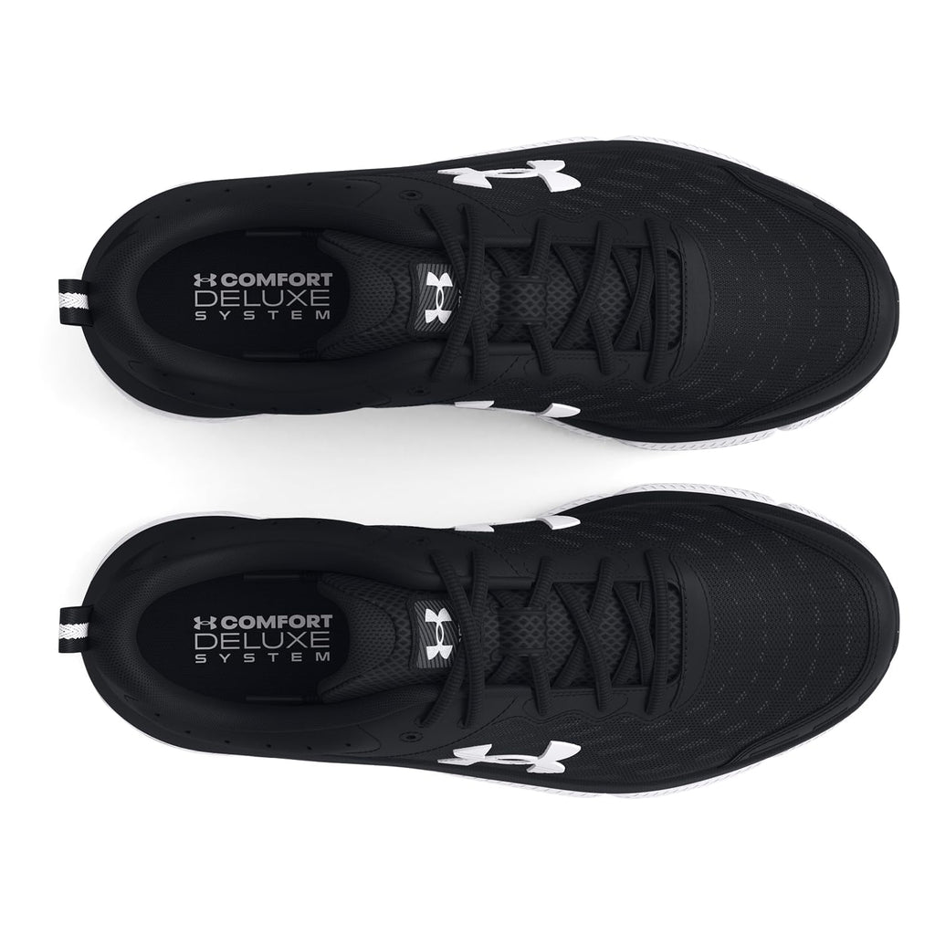 Under Armour Women's Charged Assert 10 D, (001) Black/Black/White, 8, US