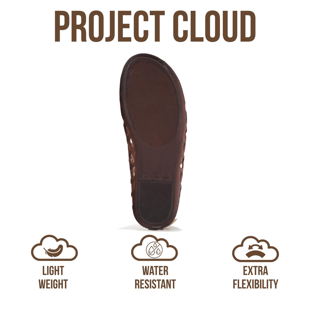 Project Cloud Jelly Shoes Women - Lightweight & Water-Resistant Women's Flats Sandals - Non Slip Womens Shoes - Perfect Summer Jelly Flats for Women 2026 (Jellz, BLACKTRANS,5.5M)