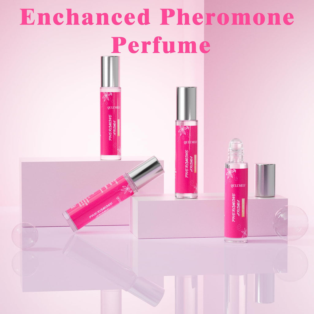 QULUMELF Pheromone Perfume for Women,Fragrance Pheromone Cologne Attract Men, Long Lasting Women's Perfume, Roller Ball Design, Portable and Fruity