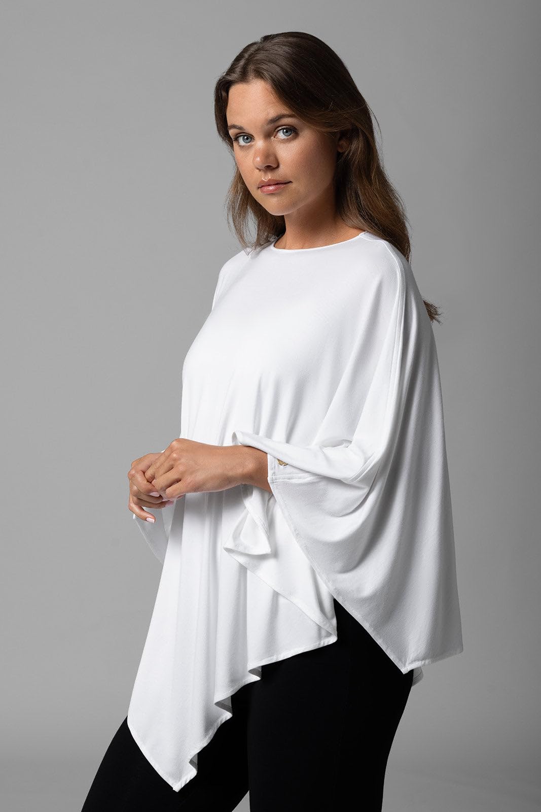 Women's Poncho - UPF 50+ Sun Protection - Tama in White
