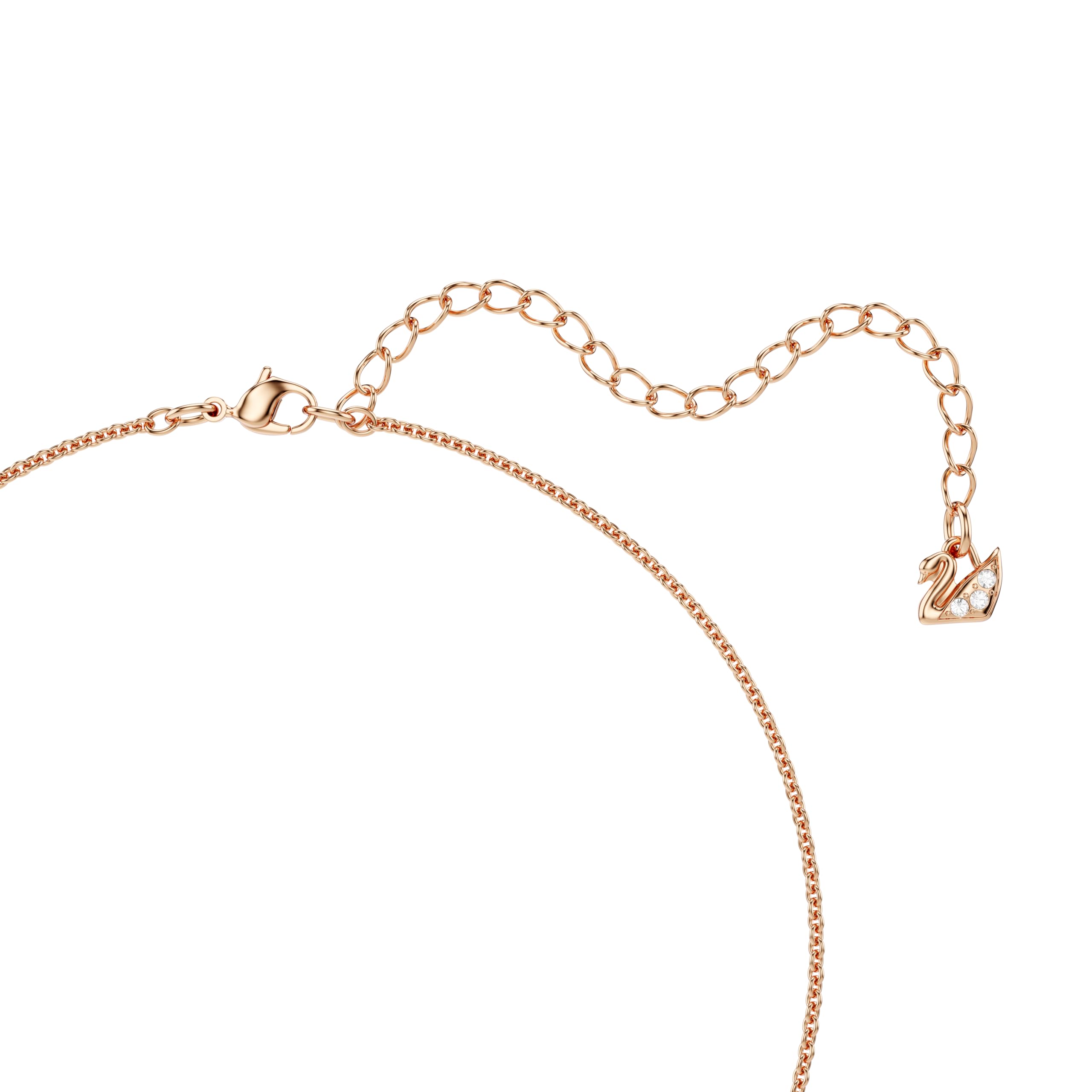 Swarovski Teddy Bear Pendant Necklace, Pink Crystals, Rose Gold-Tone Finish
