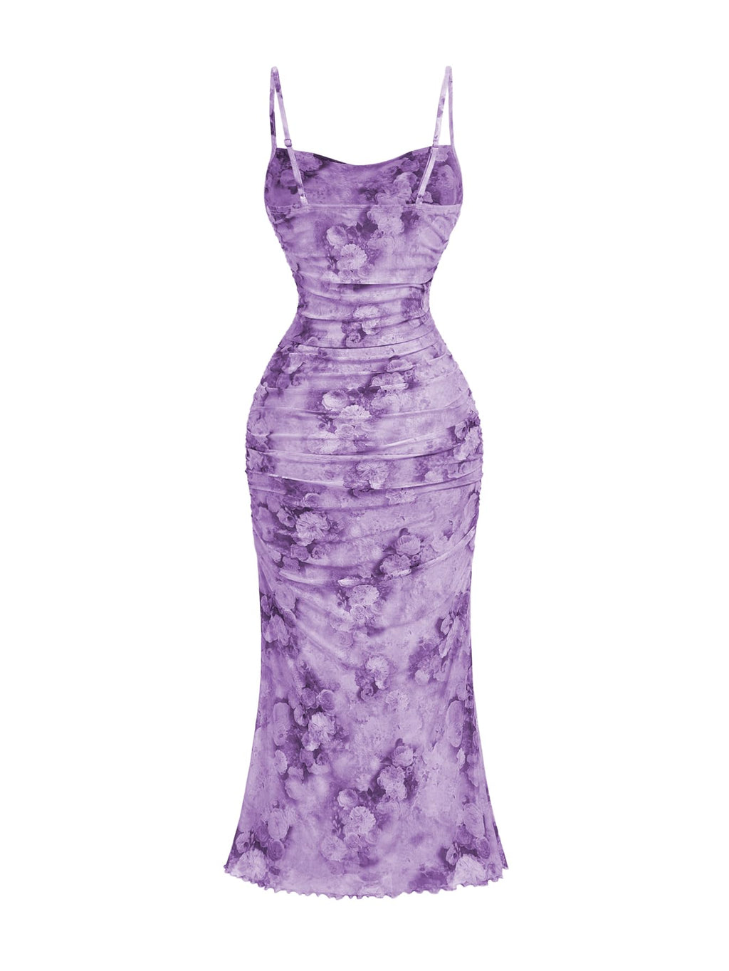 GORGLITTER Women's Floral Spring Summer Wedding Guest Dress Bridal Shower Cocktail Tea Party Beach Midi Sun Dress 2026 Purple Floral Print Small