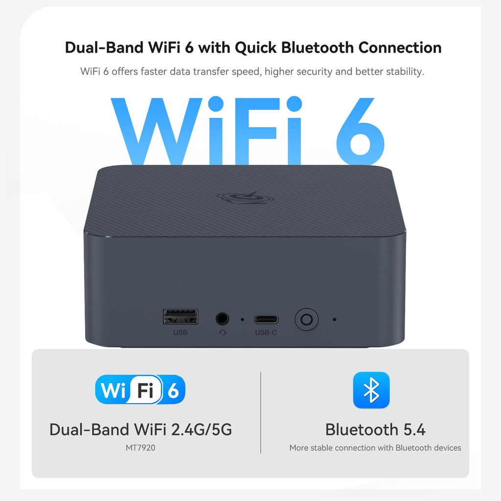 Beelink EQi12 Mini PC Intel i5 1235U(10C/12T,up to 4.4GHZ),16GB DDR4,500GB SSD Mini Computer Supports 4K Dual Screen Display/WiFi6/BT5.4/Dual 1000M LAN