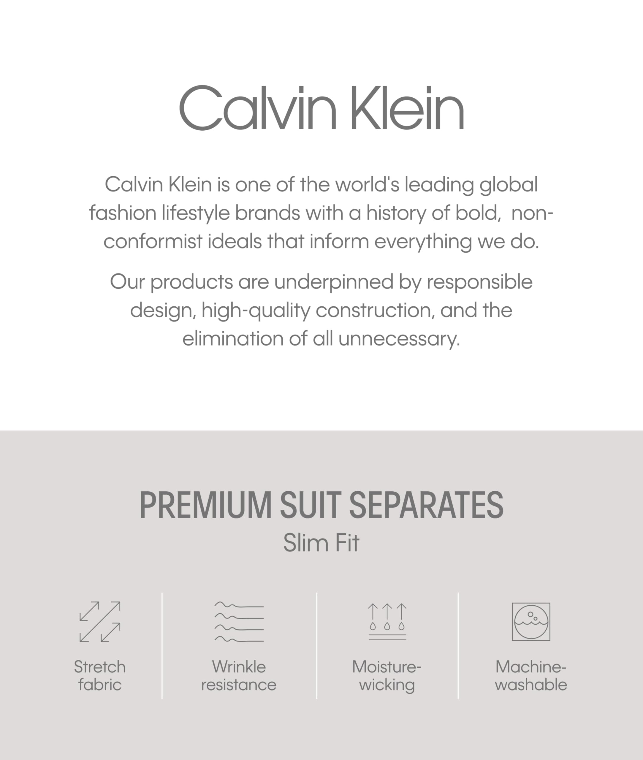 Calvin Klein Slim Fit Suit Separate Jacket, Black, 38 Short