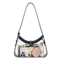 CLUCI Clear Bag for Stadium Events, Clear Purses for Women, Shoulder Bag Hobo Handbag with Adjustable Strap