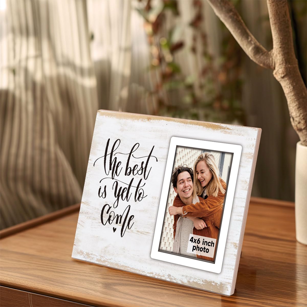 SZ-PengXin Engagement Gifts for Couples Gifts for Newly Engaged Couples Engagement Gift for Women Happy Engagement Party Gift Personalized Picture Frame The Best Is Yet To Come Engaged Photo Frame