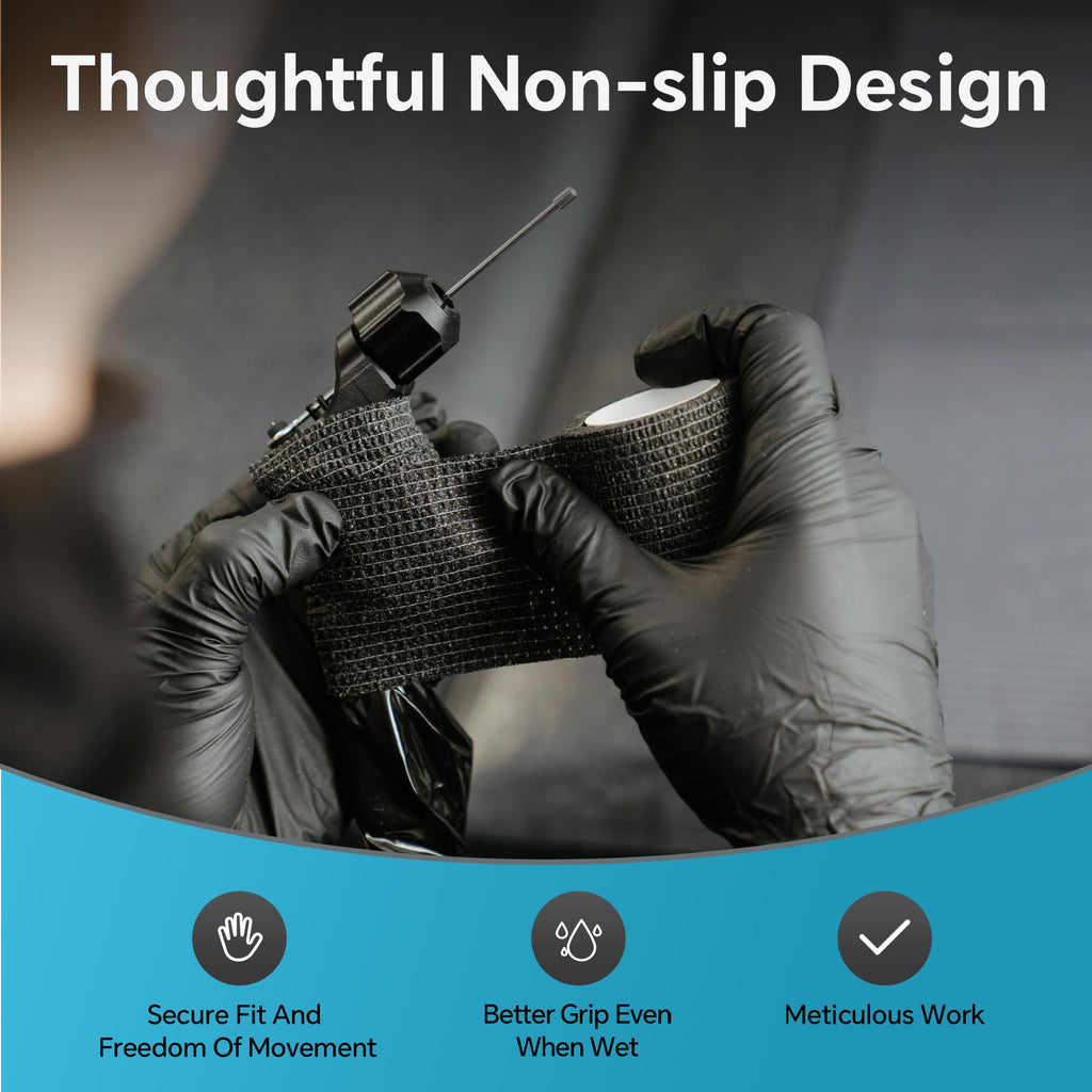 UYKKE Nitrile Gloves Disposable Latex Rubber Cooking Black Gloves Nitrile Gloves XL Black Latex Glove Disposable Latex Cooking Rubber HEAVY DUTY 6 Mil Glove