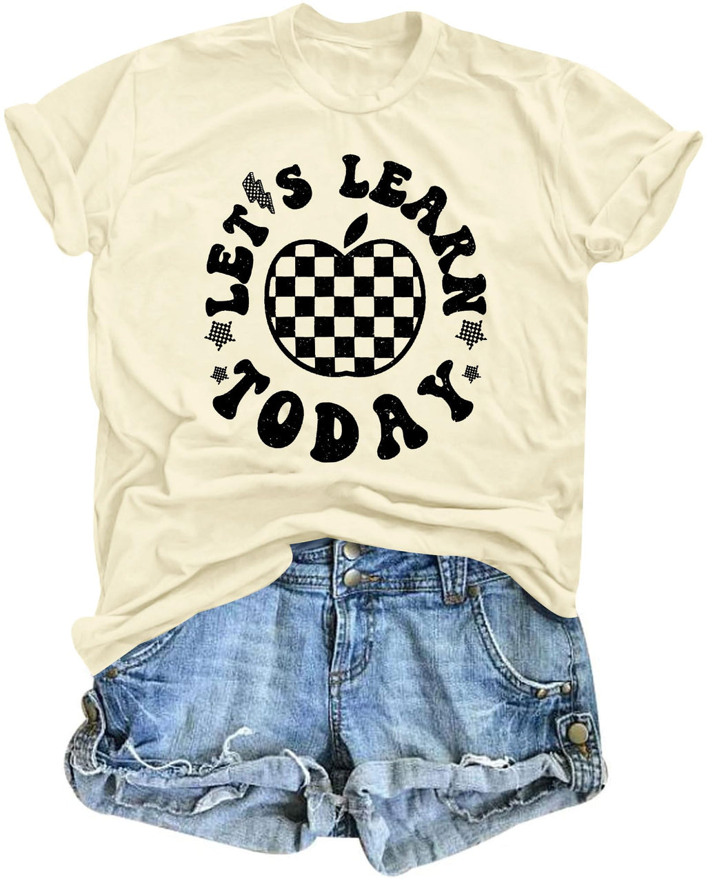 ASTANFY Let's Learn Today Teacher Shirts Women Teacher Gifts Graphic Tees