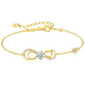 Seelove Valentine's Day Gift Moissanite Infinity Heart Bracelets for Women, 925 Sterling Silver,18K Gold Plated, Adjustable Anniversary Birthday Jewelry Gifts for Wife Her Mom(18K Gold)