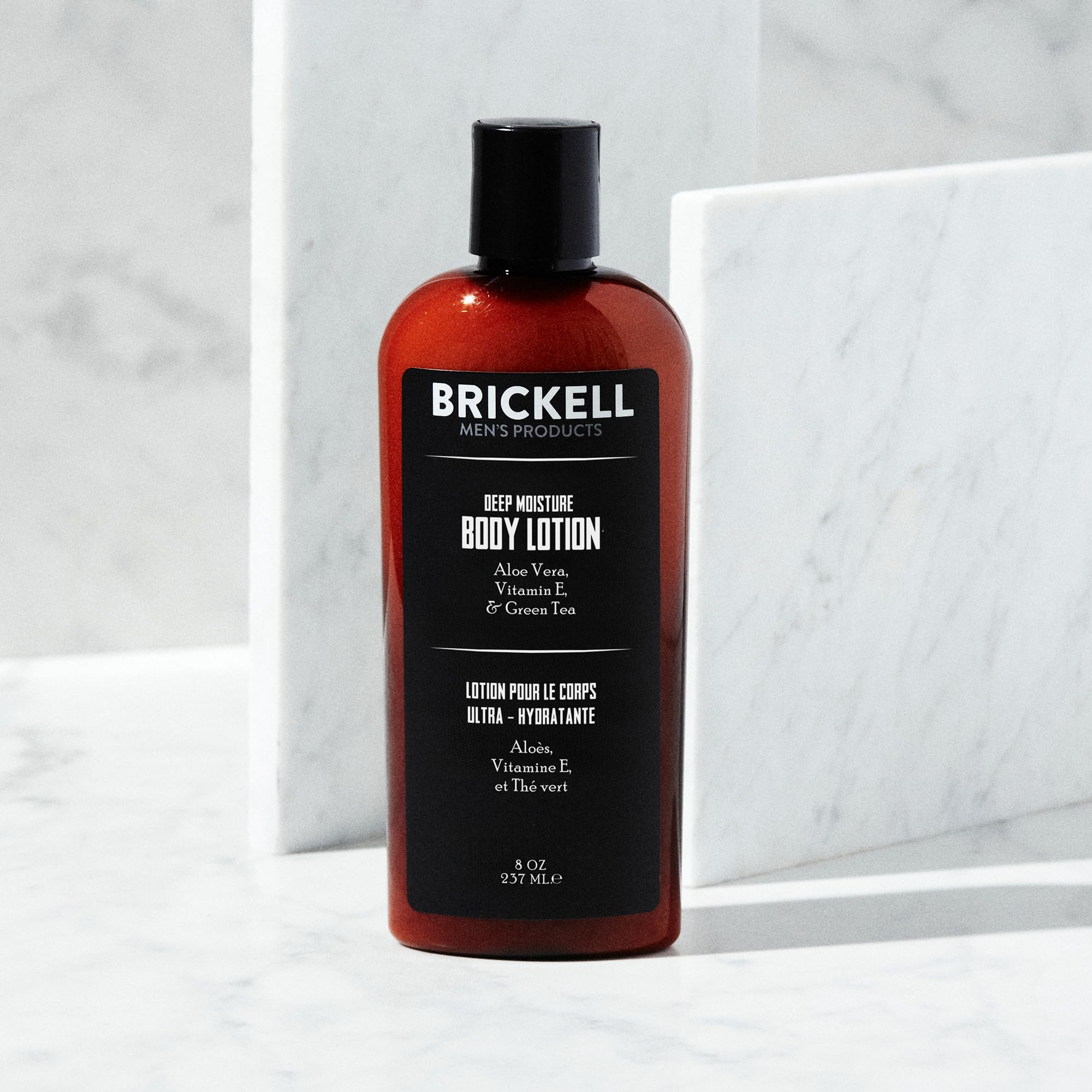 Brickell Men's Deep Moisture Body Lotion for Men, Protects and Hydrates Dry Skin, With Aloe, Vitamin E, and Jojoba Oil, 8 Ounce, Scented