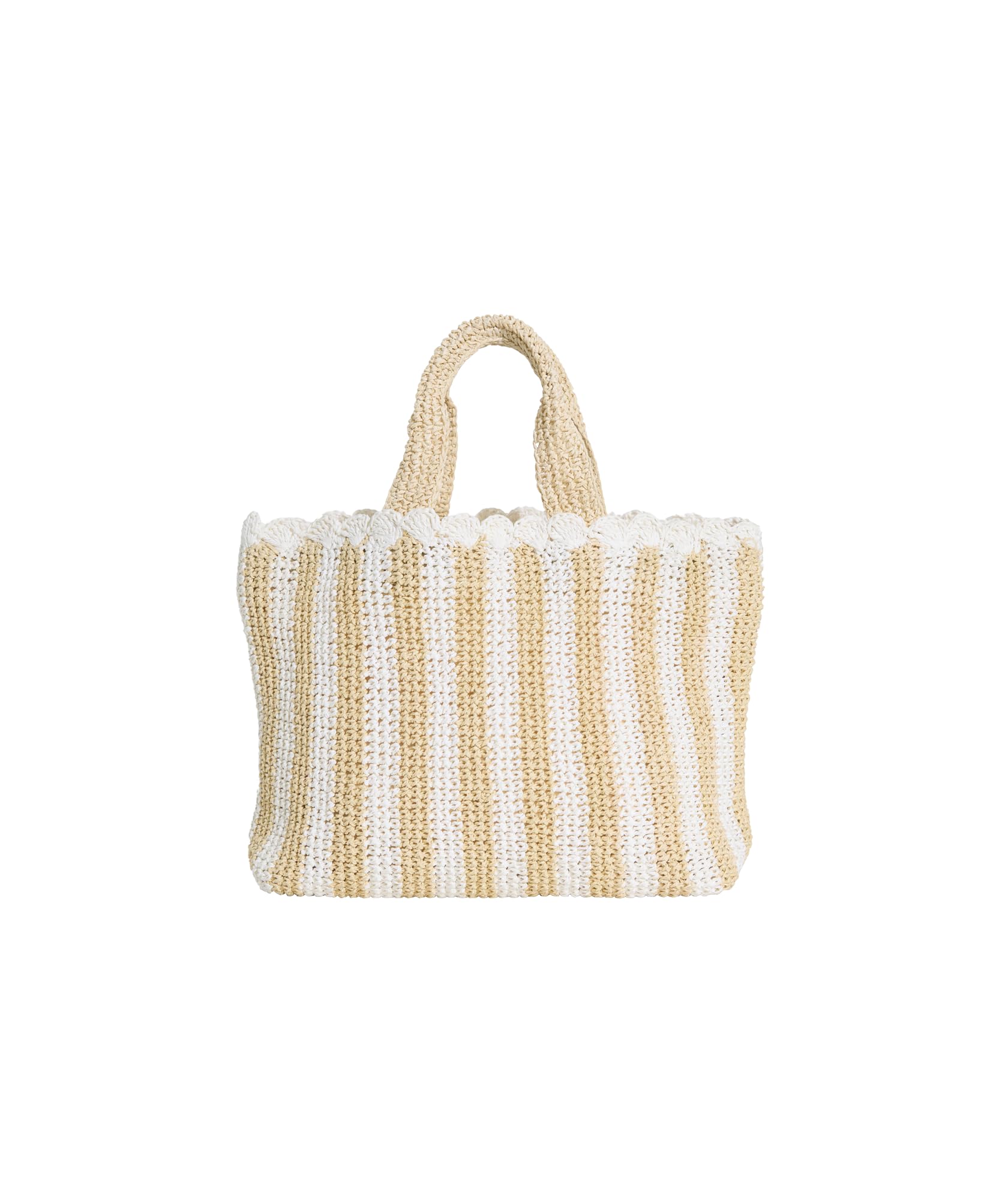 vineyard vines Straw Striped Tote, White Cap, OS