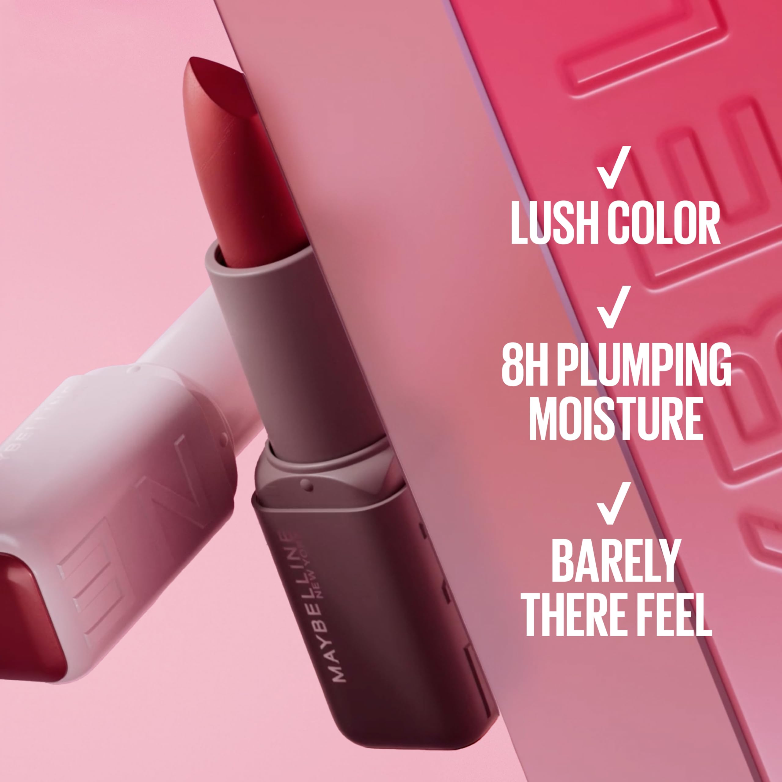 MAYBELLINE Serum Lipstick, Hydrating Lip Makeup with 8HRs of Lip Plumping Moisture with Hyaluronic Acid + Oil Blend, Hold The Door (Midtone Mauve Matte)