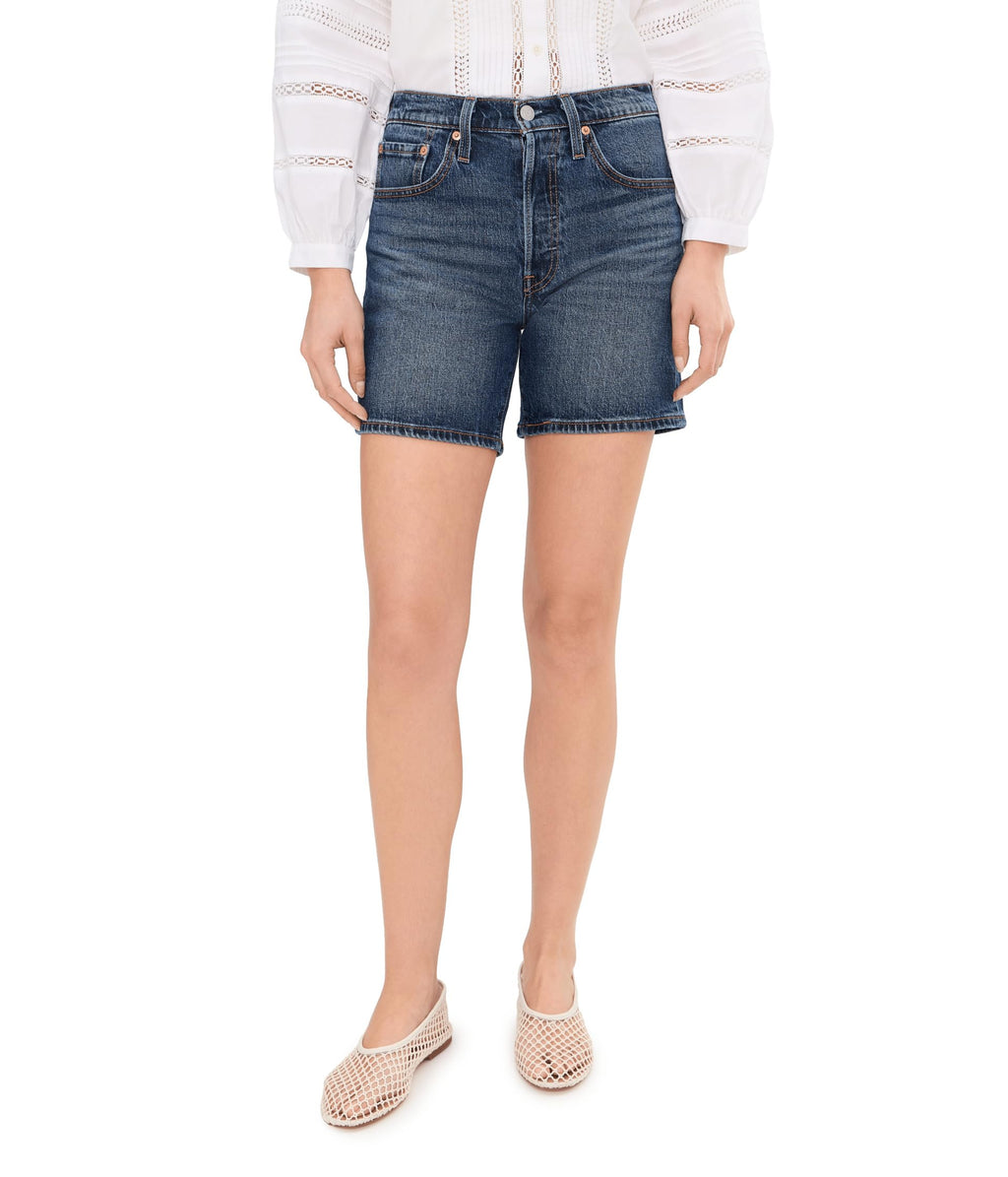 Levi's Women's 501 Mid-Thigh Shorts, (New) Believe Not (Shrink-to-fit - Stretch), 24, Standard