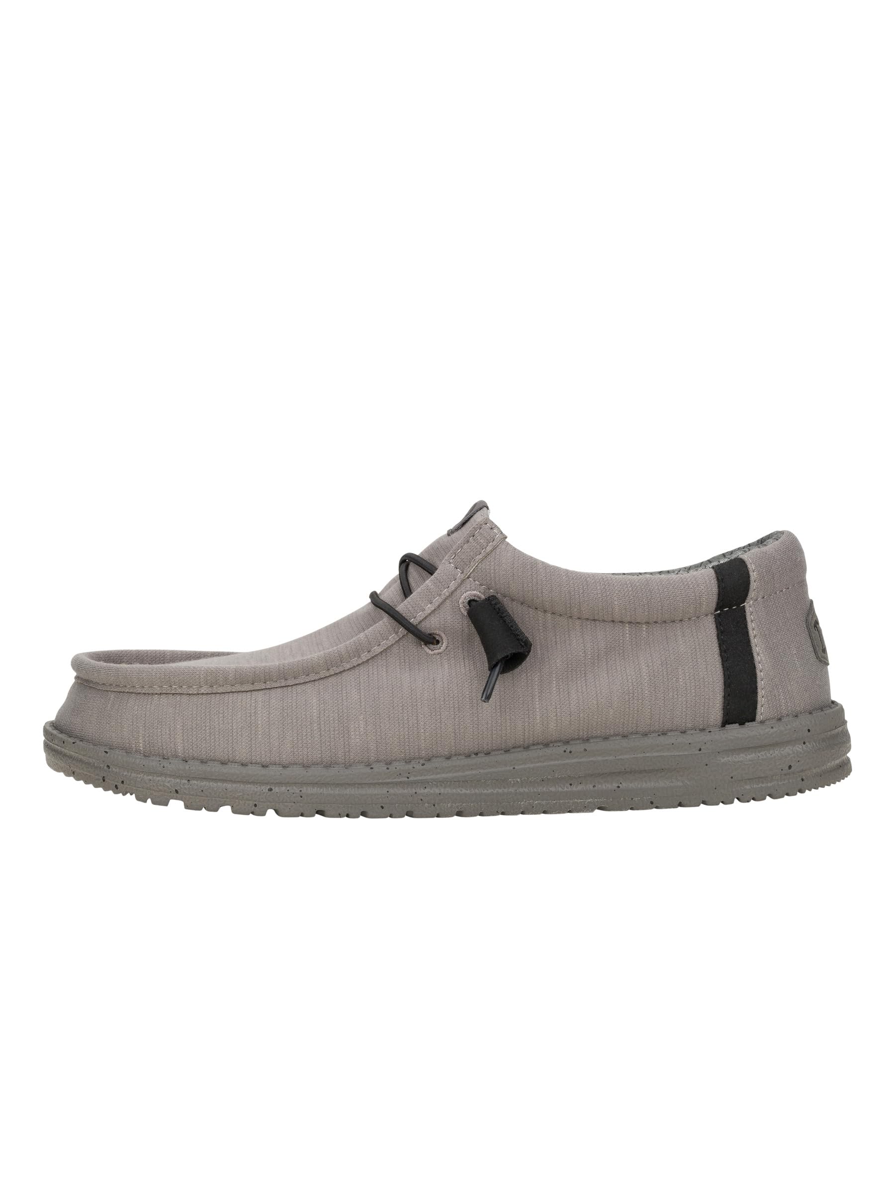 HEYDUDE Men's Wally Stretch Fleece Lava Stone Size 11, Men’s Shoes, Men's Slip-on Loafers, Comfortable & Light-Weight