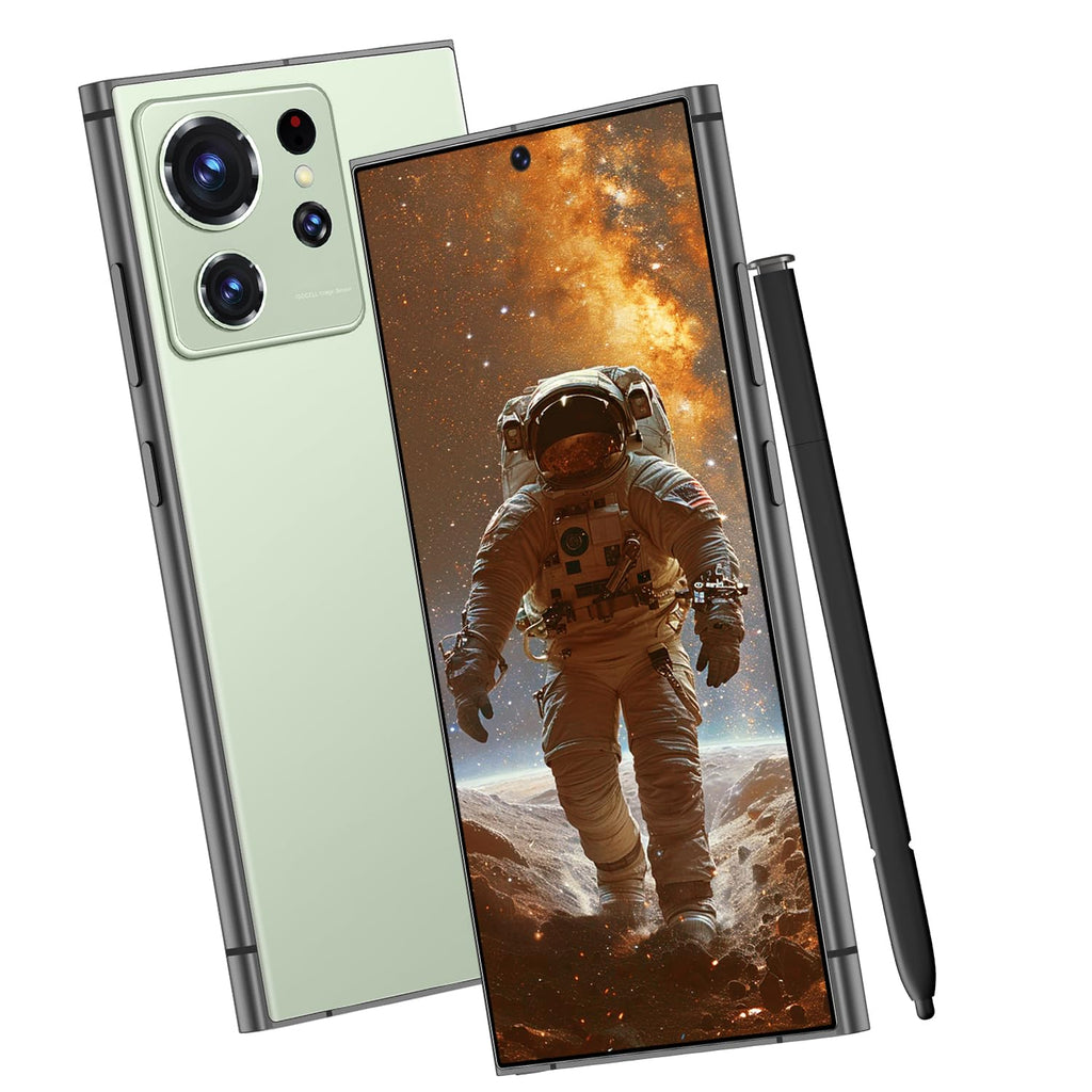 RokCokDok Unlocked Cell Phones Smartphone Android 13 Phones 8+256GB/6.8" HD Screen/108MP+48MP Camera/6800 mAh/Built-in Pen (Light Cyan)