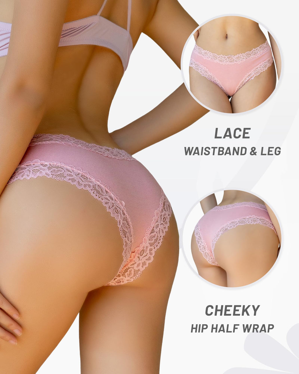 FINETOO Cotton Underwear for Women Sexy Panties Lace Hipster Low Rise Breathable thongs tanga lingerie swimsuits clothing dresses outfits bras Apparel Wear gym cute outdoors christian resort active