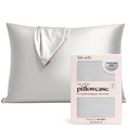 Kitsch Satin Pillowcase with Zipper for Hair & Skin, Softer Than Silk Pillow Cases Queen, Smooth Pillow Covers, Machine Washable, Wrinkle-Free, Cooling Satin Pillow Cases Standard Size 19"x26", Silver