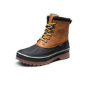 Bruno Marc Men's Insulated Waterproof Snow Boots Warm Fur Lined Outdoor Winter Boot Brown/Yellow,Size11,SBSB229M